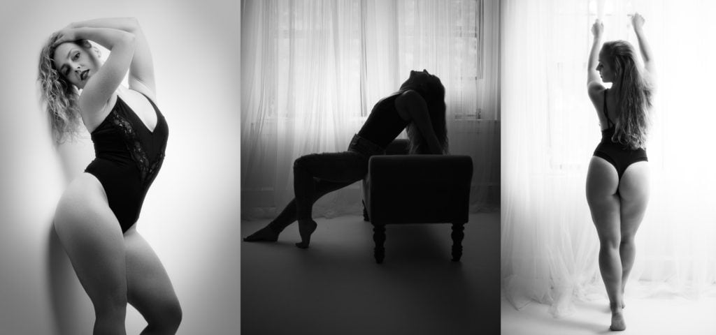 Boston Black and white boudoir photography